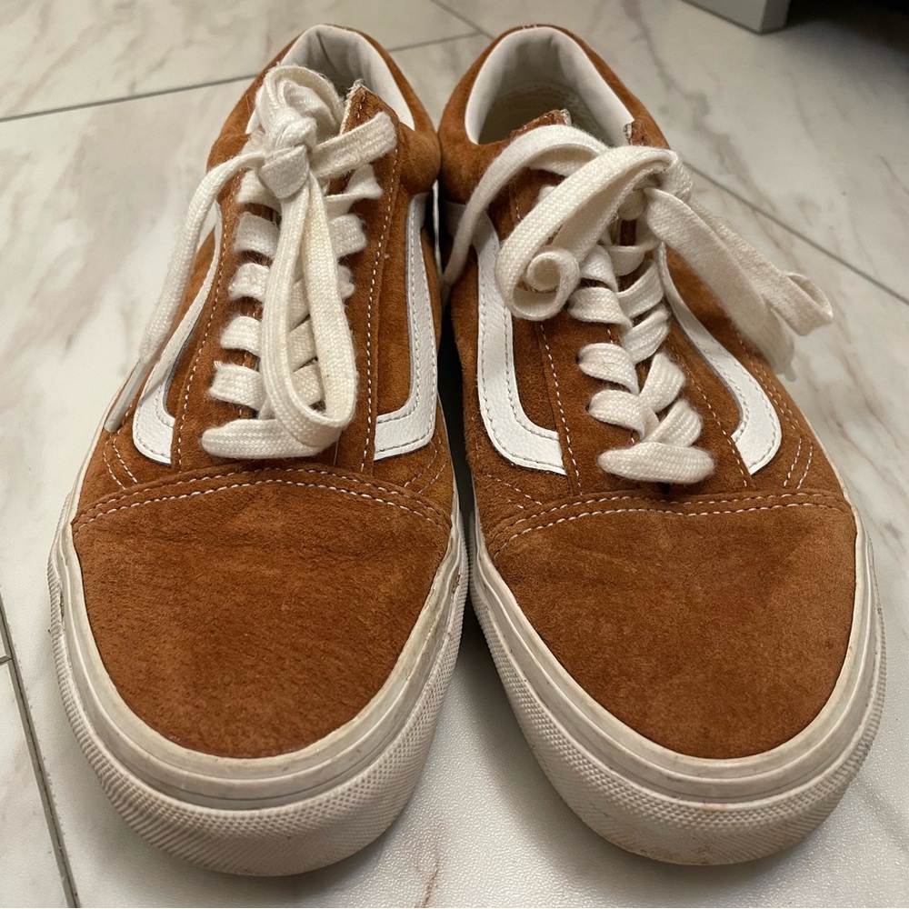 Orange Suede Vans Size 6.5